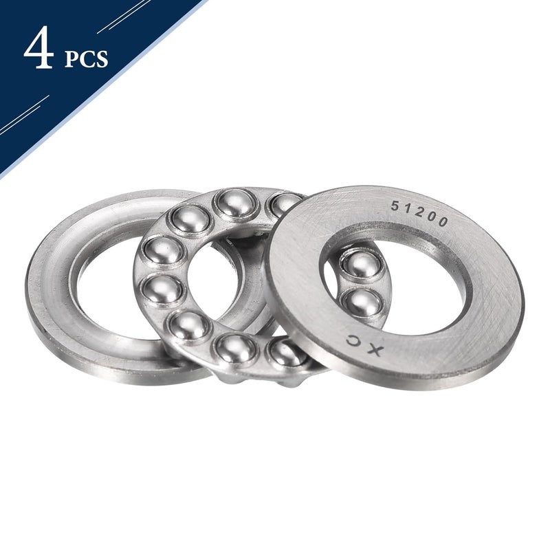HIPICCO Thrust Ball Bearings, 4pcs 51105 Plane Axial Ball Bearing 3-in-1, 25mm x 42mm x 11mm Chrome Steel ABEC3 Single Row Roller - Image 5
